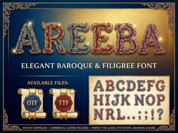 Areeba: A Baroque-Inspired Font for Editorial Elegance