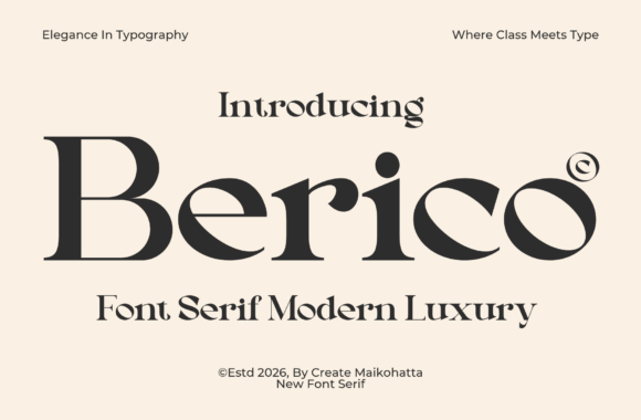 Berico Serif Font: Crafting Elegance for Handmade Products