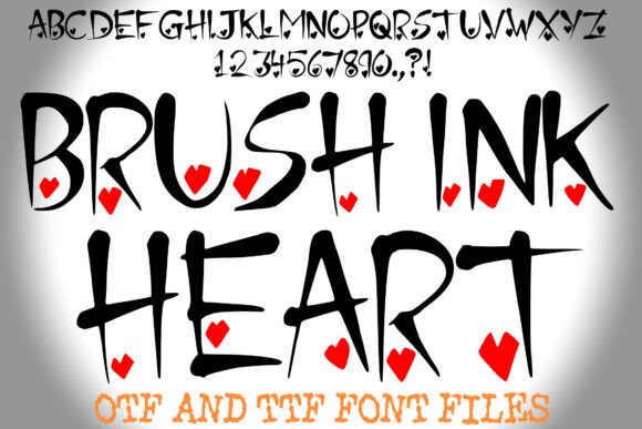 Brush Ink Heart Font for Business