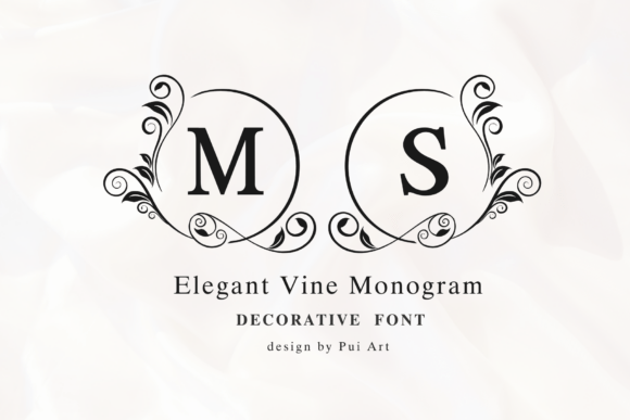Elegant Vine Monogram Font for Handmade Sellers and Product Creators