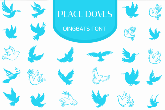 Peace Doves Font for Business