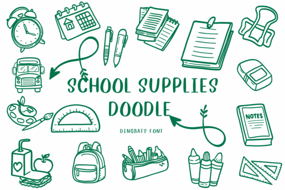 School Supplies Doodle Font: A Playful Typeface for Business Branding