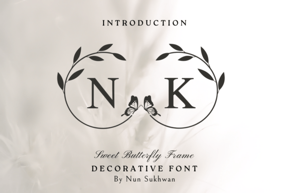 Sweet Butterfly Frame: A Decorative Font for Web Design and Digital Branding