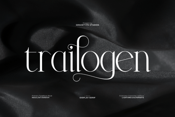 Trailogen: A Refined Serif Typeface for Handmade Products