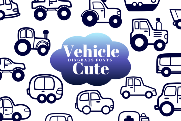 Vehicle Cute: A Sketch-Style Dingbats Font for Modern Marketing Campaigns
